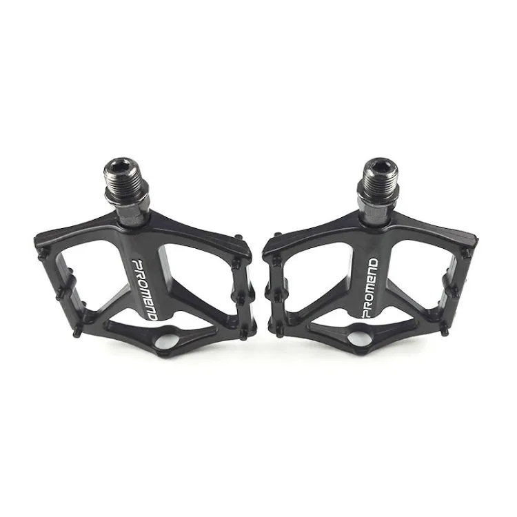 1 Pair PROMEND PD-M46 Bicycle Pedal Aluminum Alloy CNC Bearing Palin Pedal(Black)