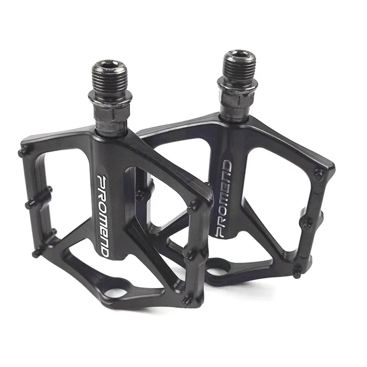 1 Pair PROMEND PD-M46 Bicycle Pedal Aluminum Alloy CNC Bearing Palin Pedal(Black)