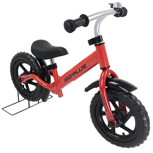 12" No-Pedal Adjustable Seat Bike Stand Kids Balance Bike-Red