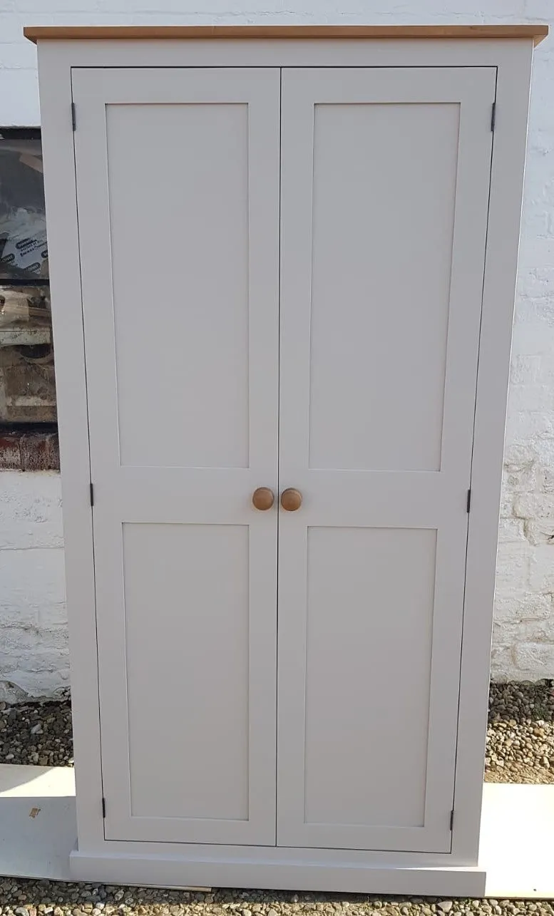 **2 Door Hallway, Utility, Cloak Room Storage Cupboard with Hooks and Shelves (40 cm deep) ALL  SIZE VARIATIONS