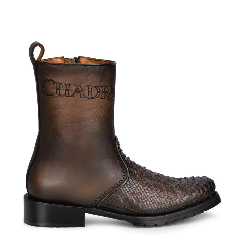 4D15PH - Cuadra brown fashion cowboy working python anke boots for men