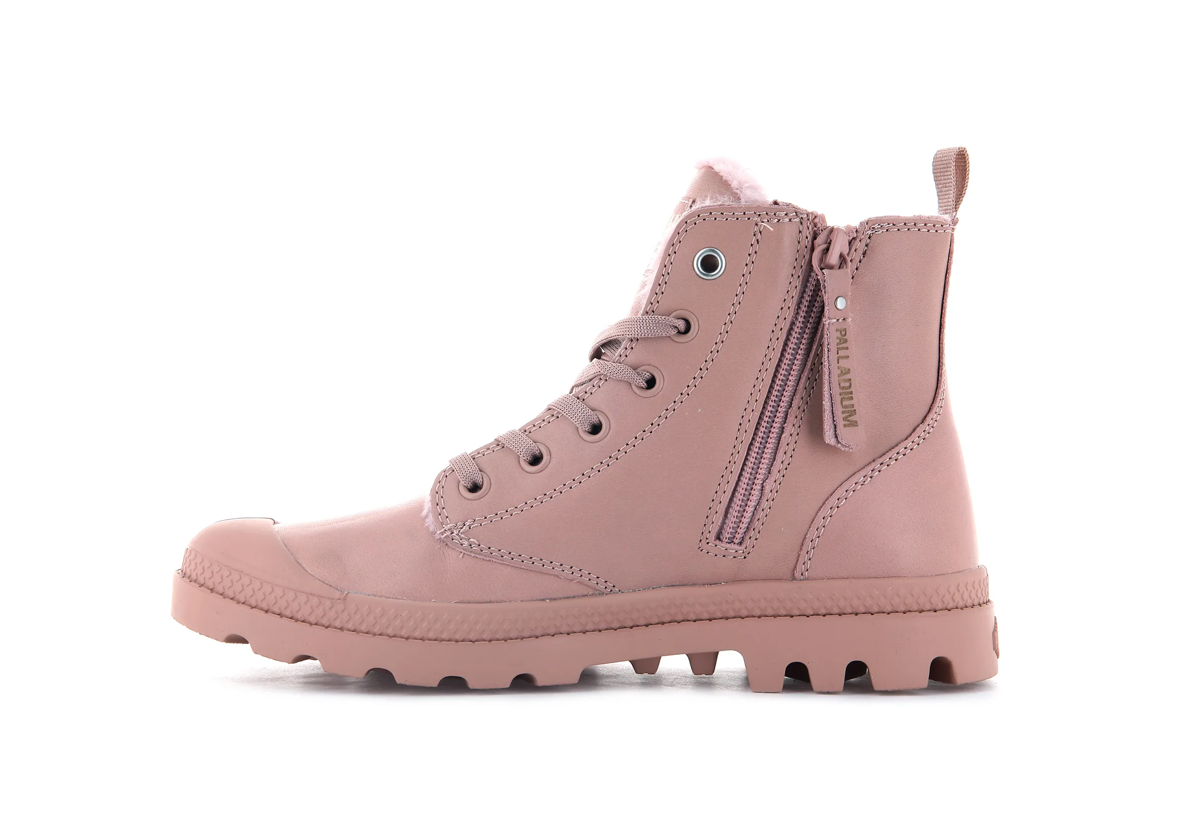 97223-635-M | PAMPA HI ZIP LEATHER S | MISTY ROSE