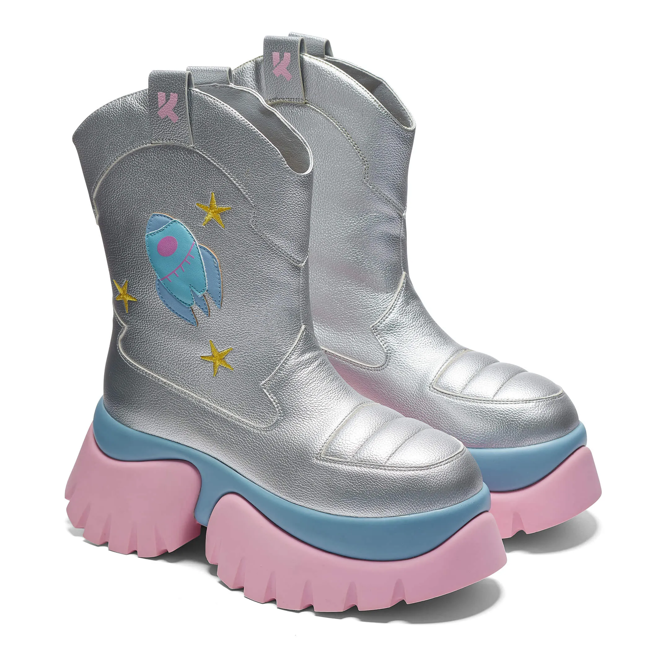 A Fairytale Galaxy Space Boots - Silver