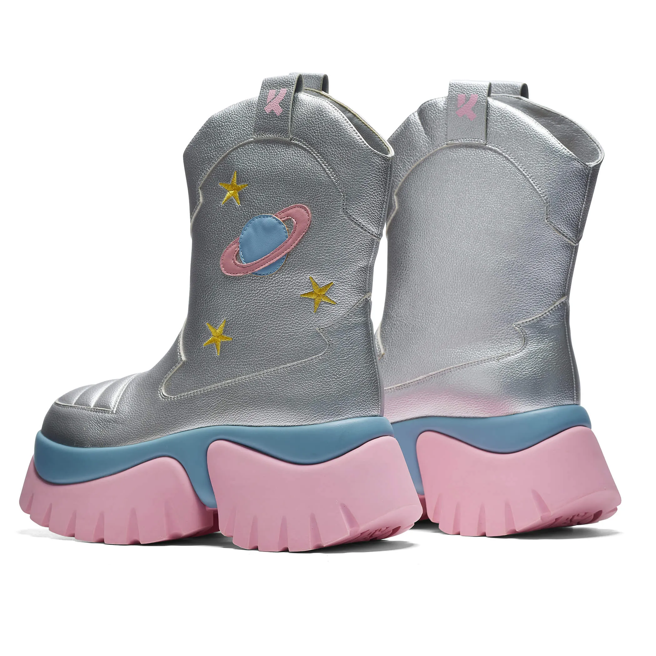 A Fairytale Galaxy Space Boots - Silver