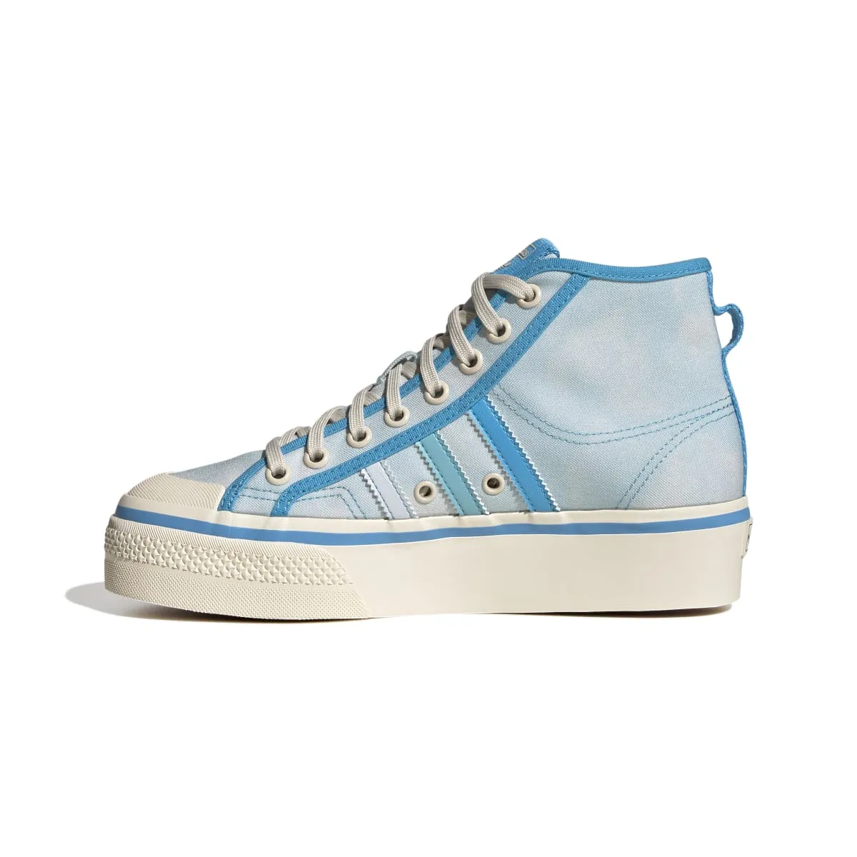 ADIDAS GX4604 NIZZA PLATFORM WMN'S (Medium) Blue/Pantone/White Textile Lifestyle Shoes