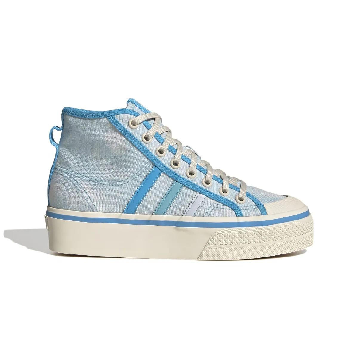 ADIDAS GX4604 NIZZA PLATFORM WMN'S (Medium) Blue/Pantone/White Textile Lifestyle Shoes