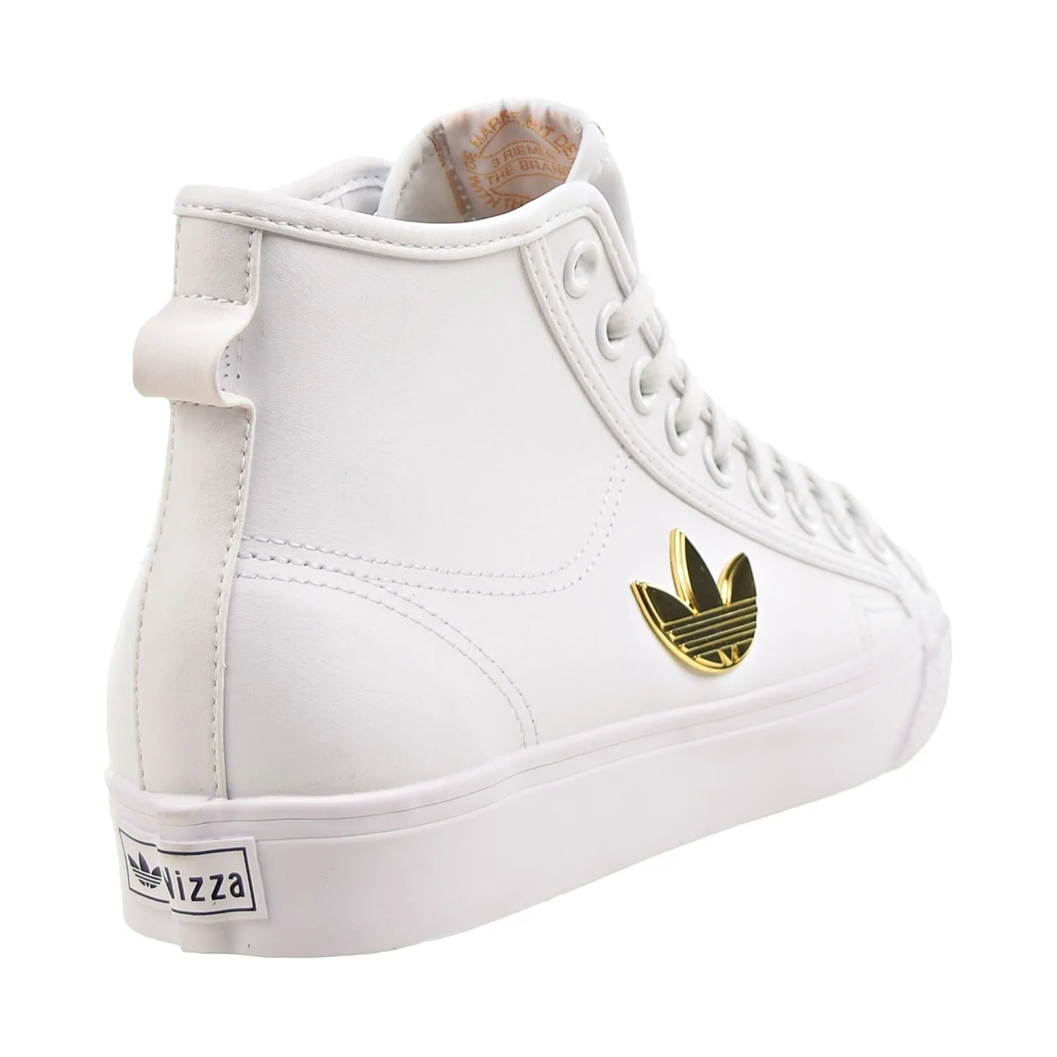 Adidas Nizza Trefoil Hi Women's Shoes Cloud White-Gold Metallic