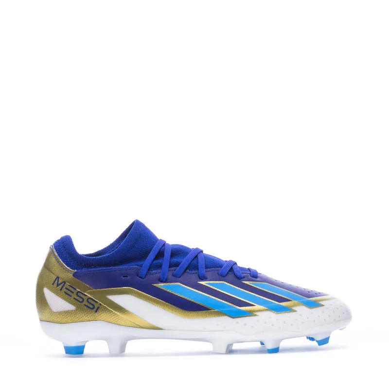 adidas X Crazyfast Messi League Firm Ground Junior Soccer Cleats ID0714 Lucid Blue/Blue Burst/Cloud White