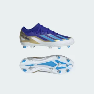 adidas X Crazyfast Messi League Firm Ground Junior Soccer Cleats ID0714 Lucid Blue/Blue Burst/Cloud White