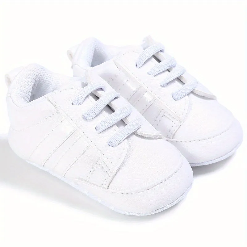 Adorable Striped Crib Shoes for Baby Boys & Girls - Lightweight & Non-Slip for First Walkers!