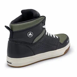 AirWalk Mens Arena Mid Black/Olive Leather CT EH Work Boots