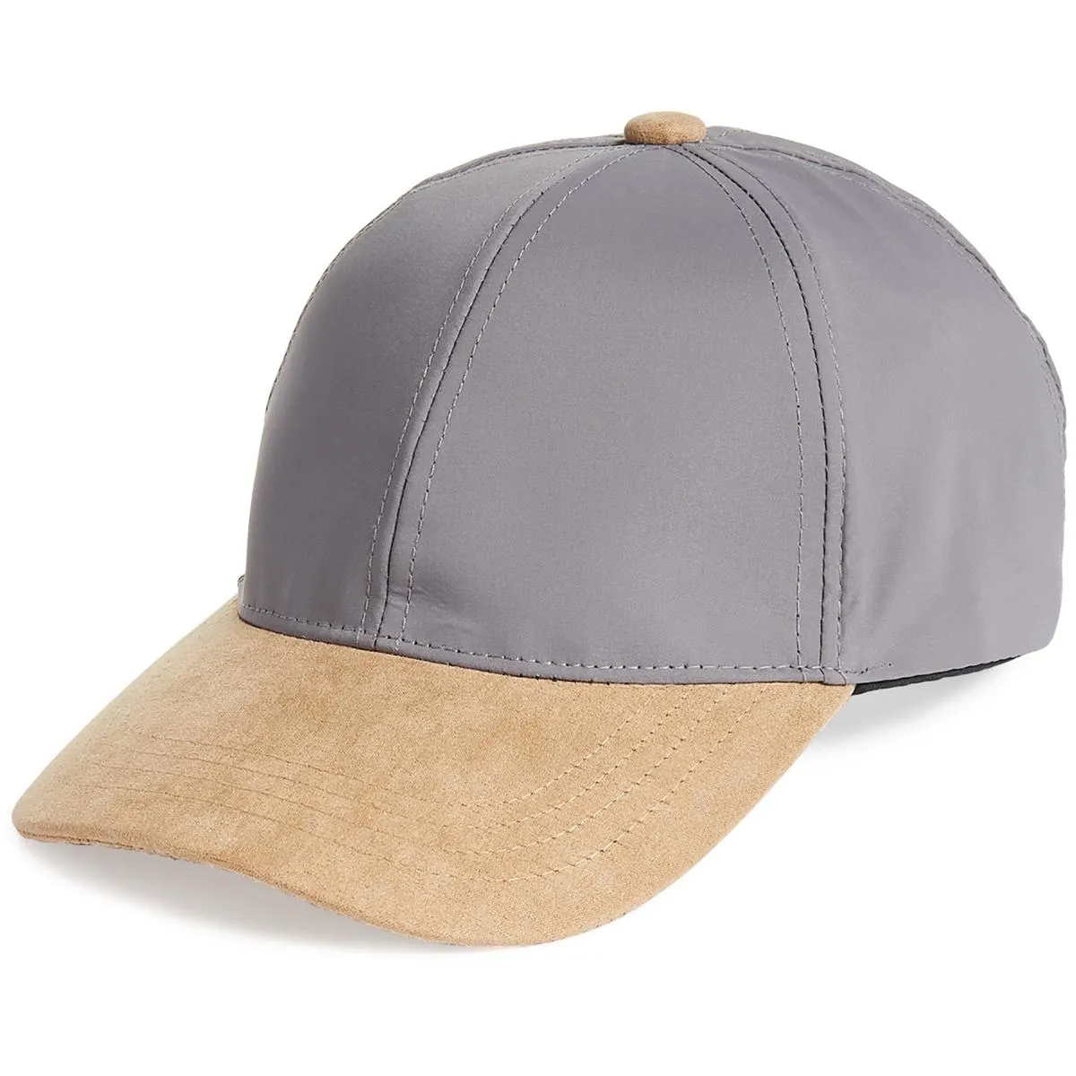 Alfani Mens Faux Suede Colorblock Ball Cap