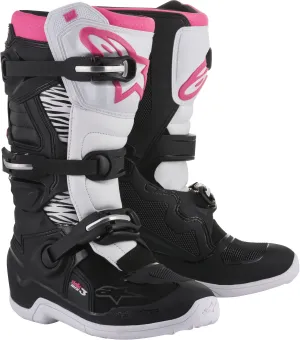 ALPINESTARS TECH 3 STELLA BOOTS BLACK/WHITE/PINK SZ 08 2013218-130-8