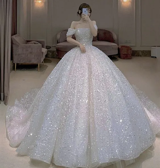 Amazing tulle sequins ball gown dress formal prom dress    cg21262