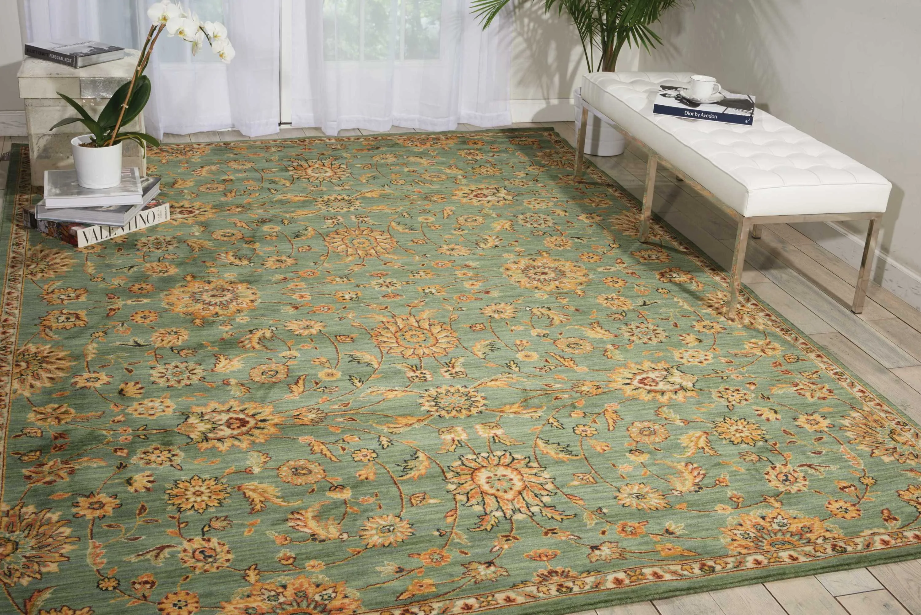 Ancient Times Teal Rug