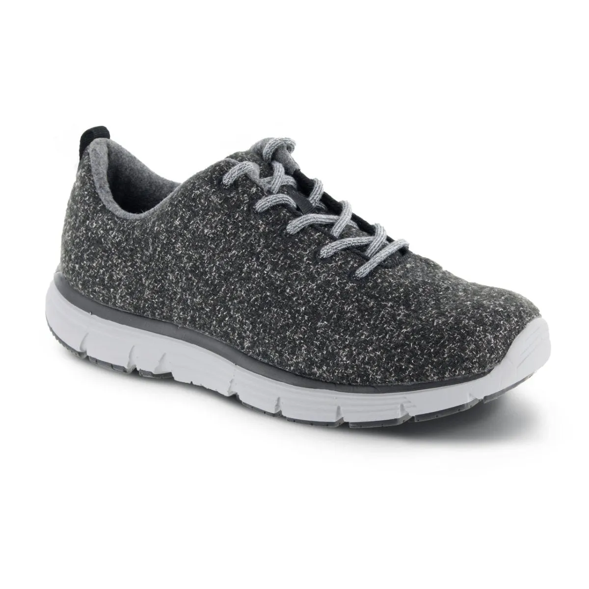 Apex A8100m Natural Wool Knit Men's Casual Shoe  In Dark Grey