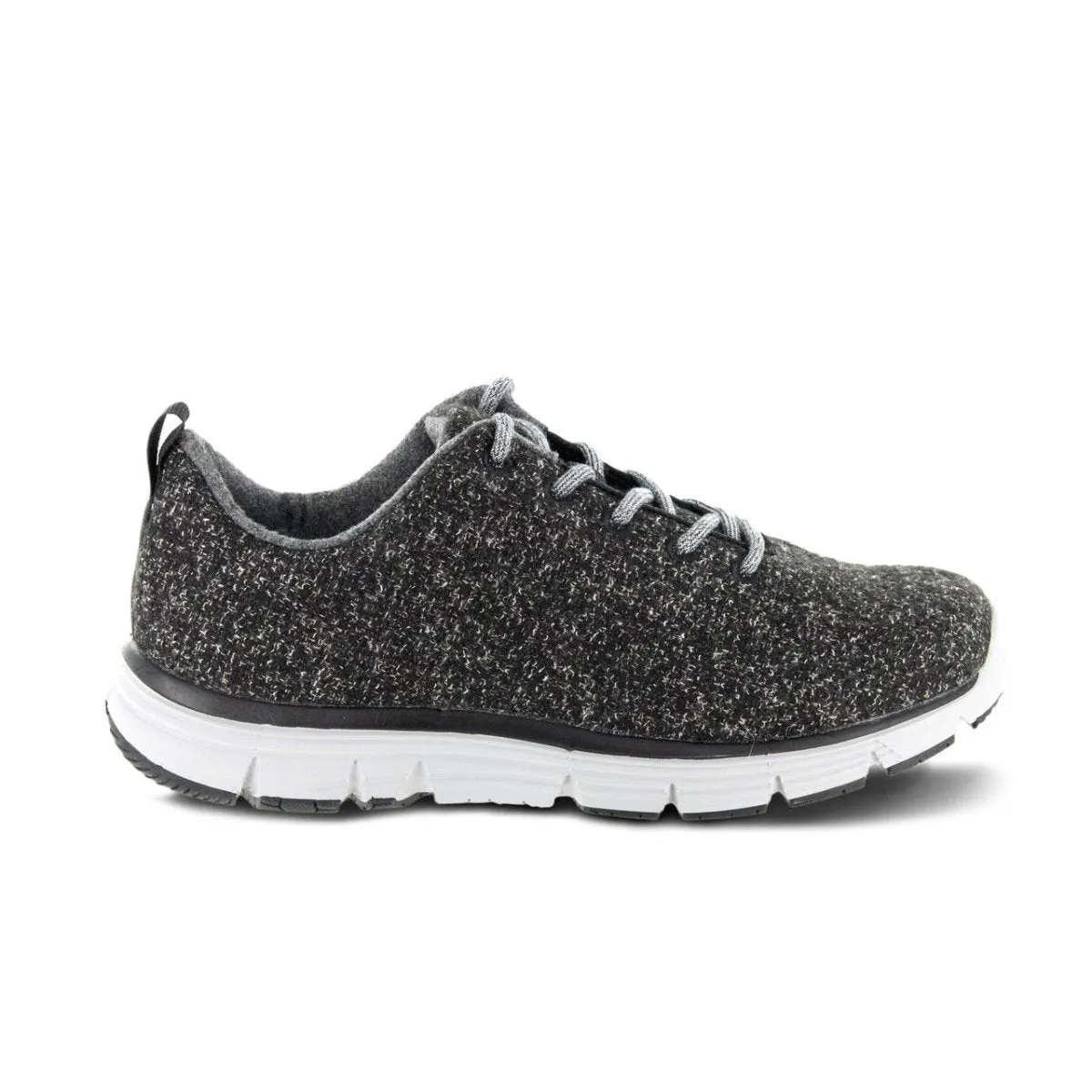 Apex A8100m Natural Wool Knit Men's Casual Shoe  In Dark Grey