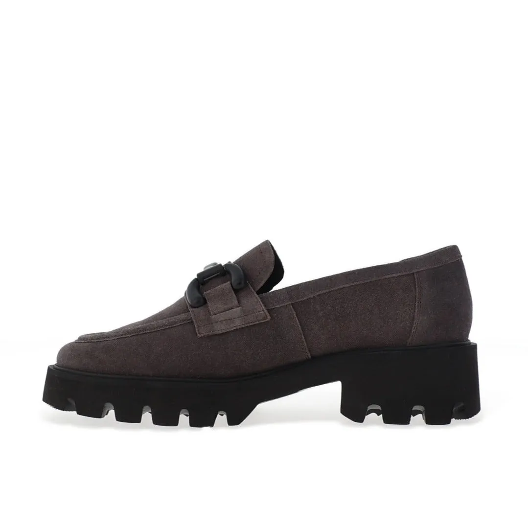 Ara Oxford Grey Suede Loafer