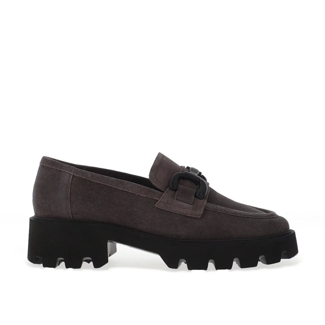 Ara Oxford Grey Suede Loafer