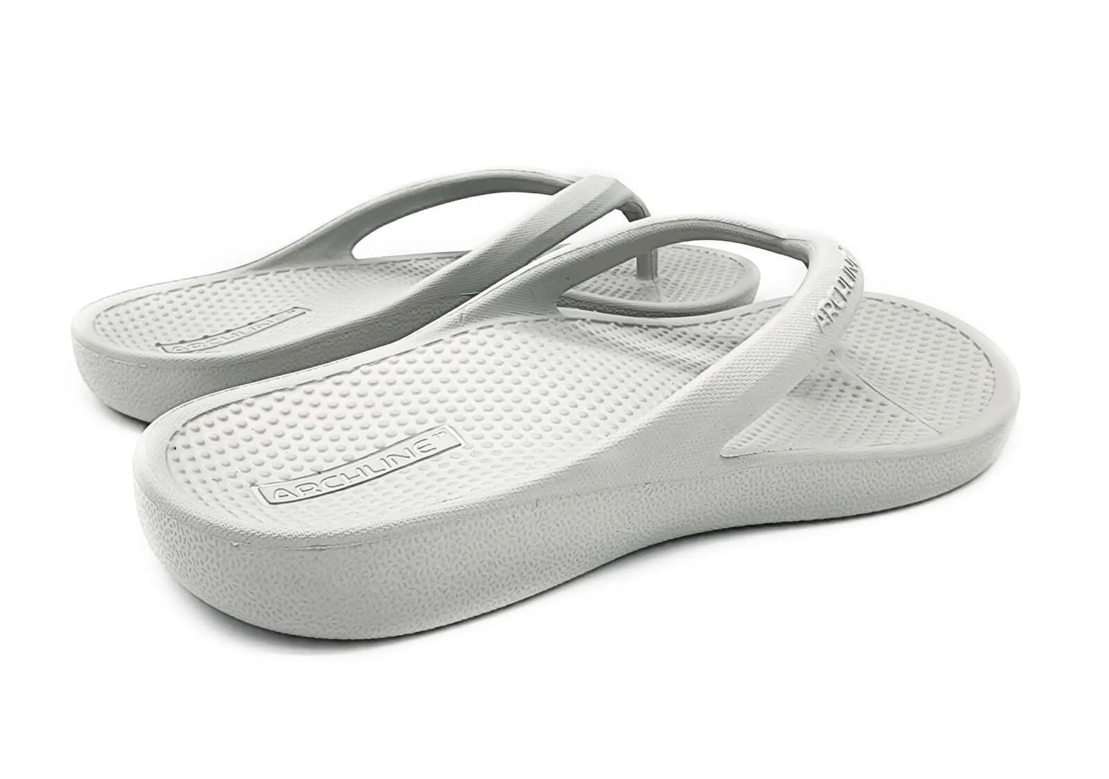 Archline Orthotic Foam Thongs Arch Support Flip Flops Orthopedic Rebound - Grey