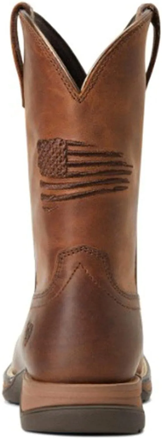 Ariat Youth Anthem Patriot Western Boot (Little Kid/Big Kid), Distressed Brown