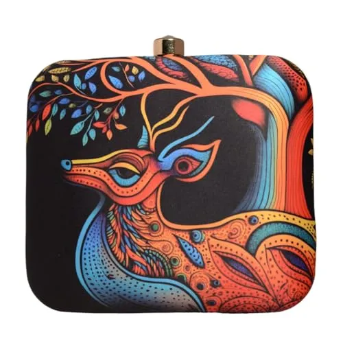 Artklim Colorbust Deer Elegance Printed Clutch