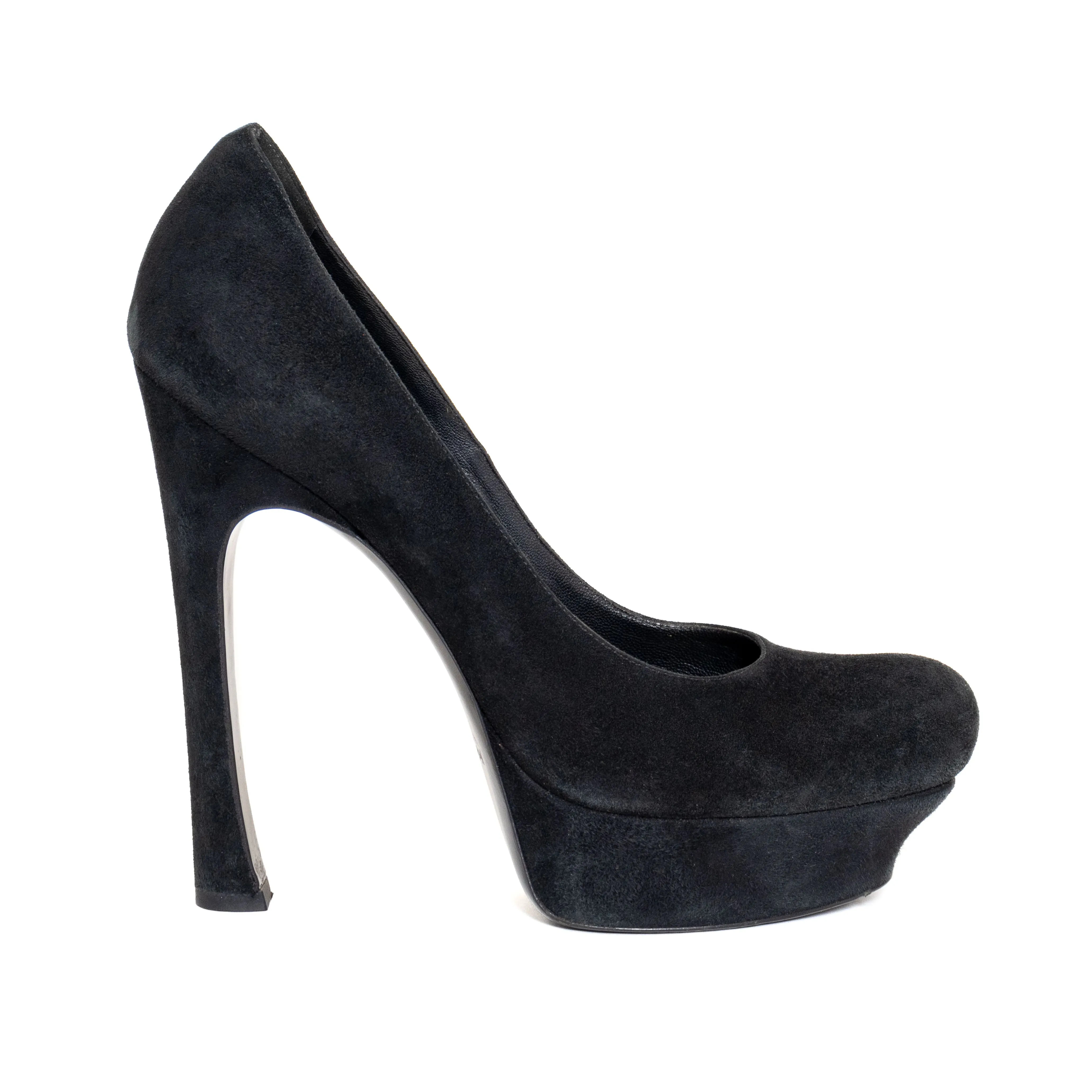 Black Suede Palais Platform Pumps 41