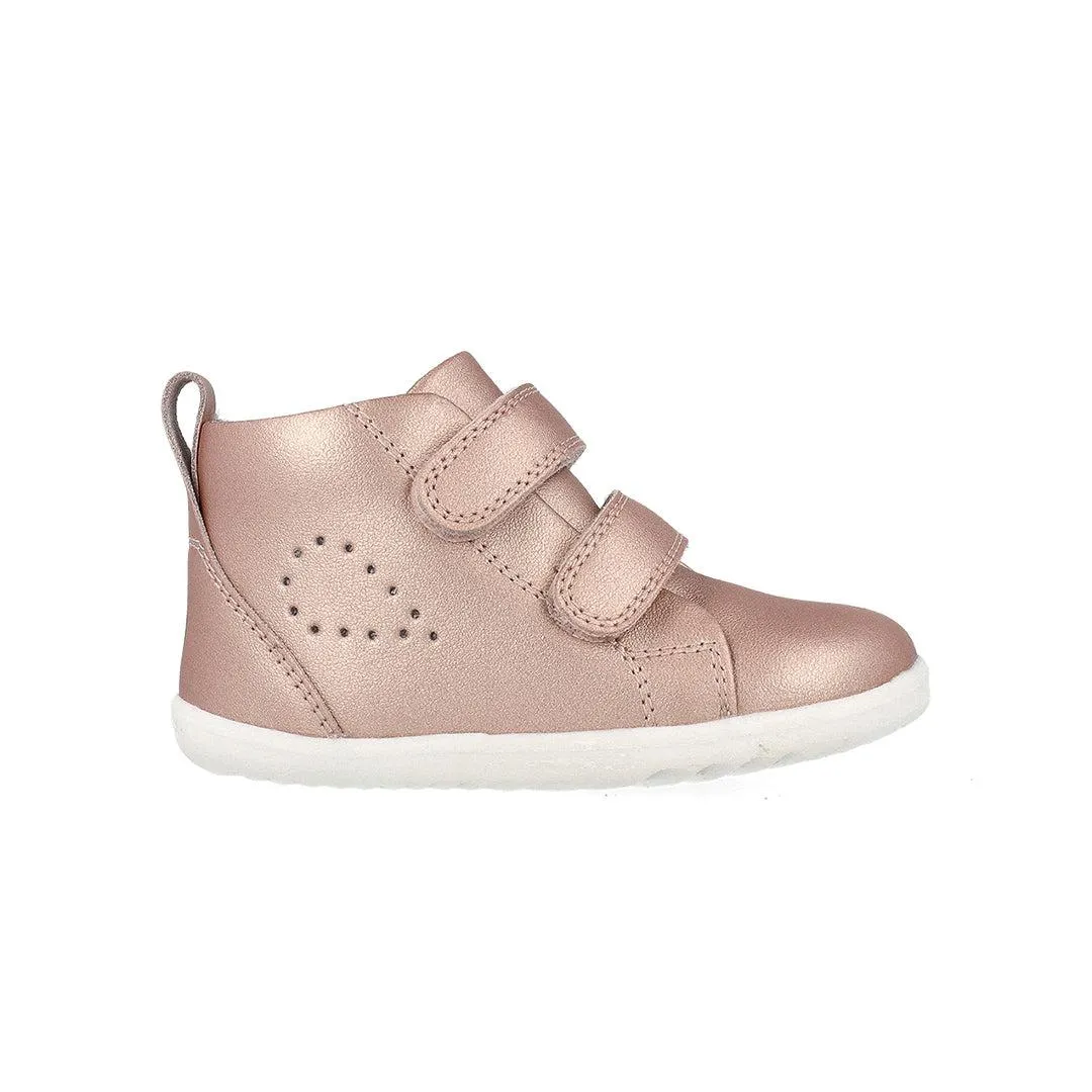 Bobux Step Up Grass Court High Boots - Rose Gold