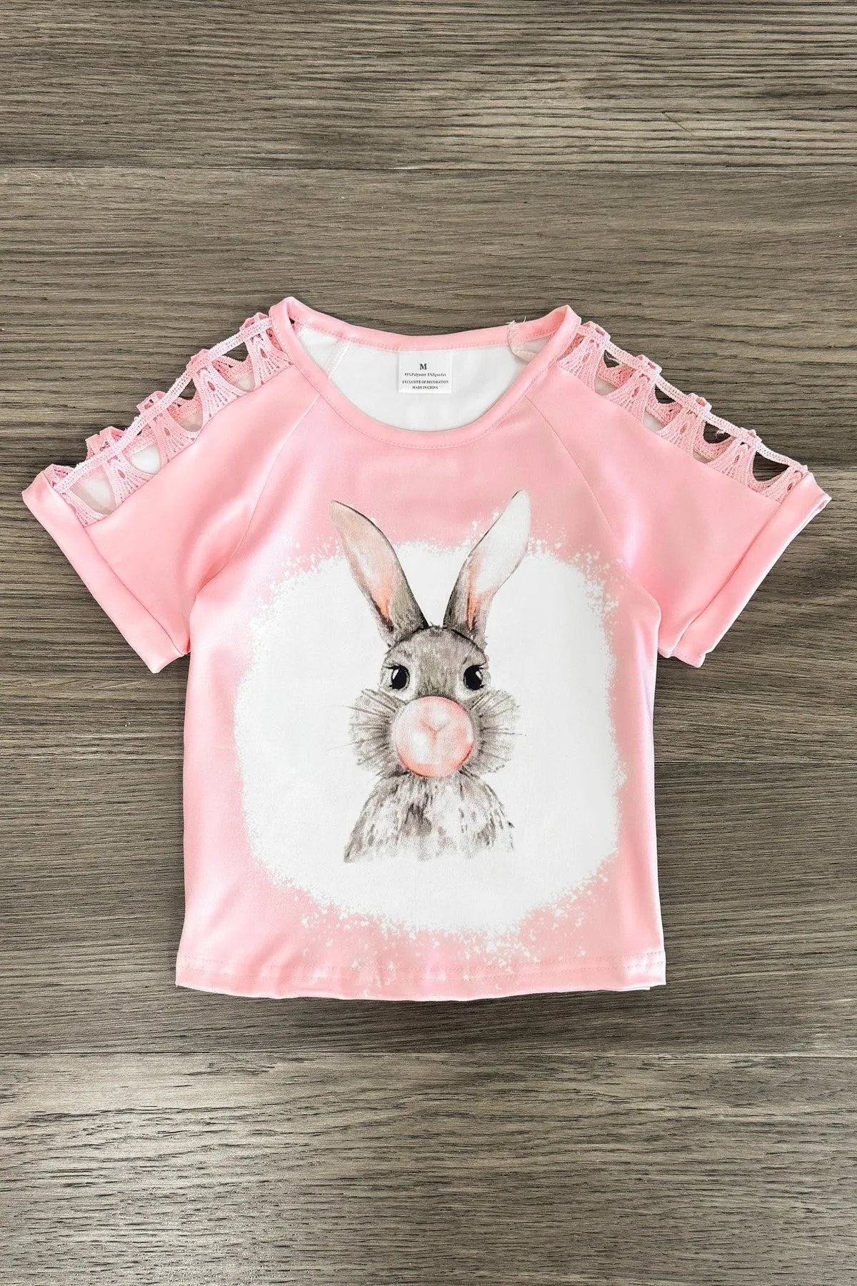 Bubblegum Bunny Distressed Denim Short Set