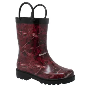 Case IH Toddler's Camo Rubber Boot Red