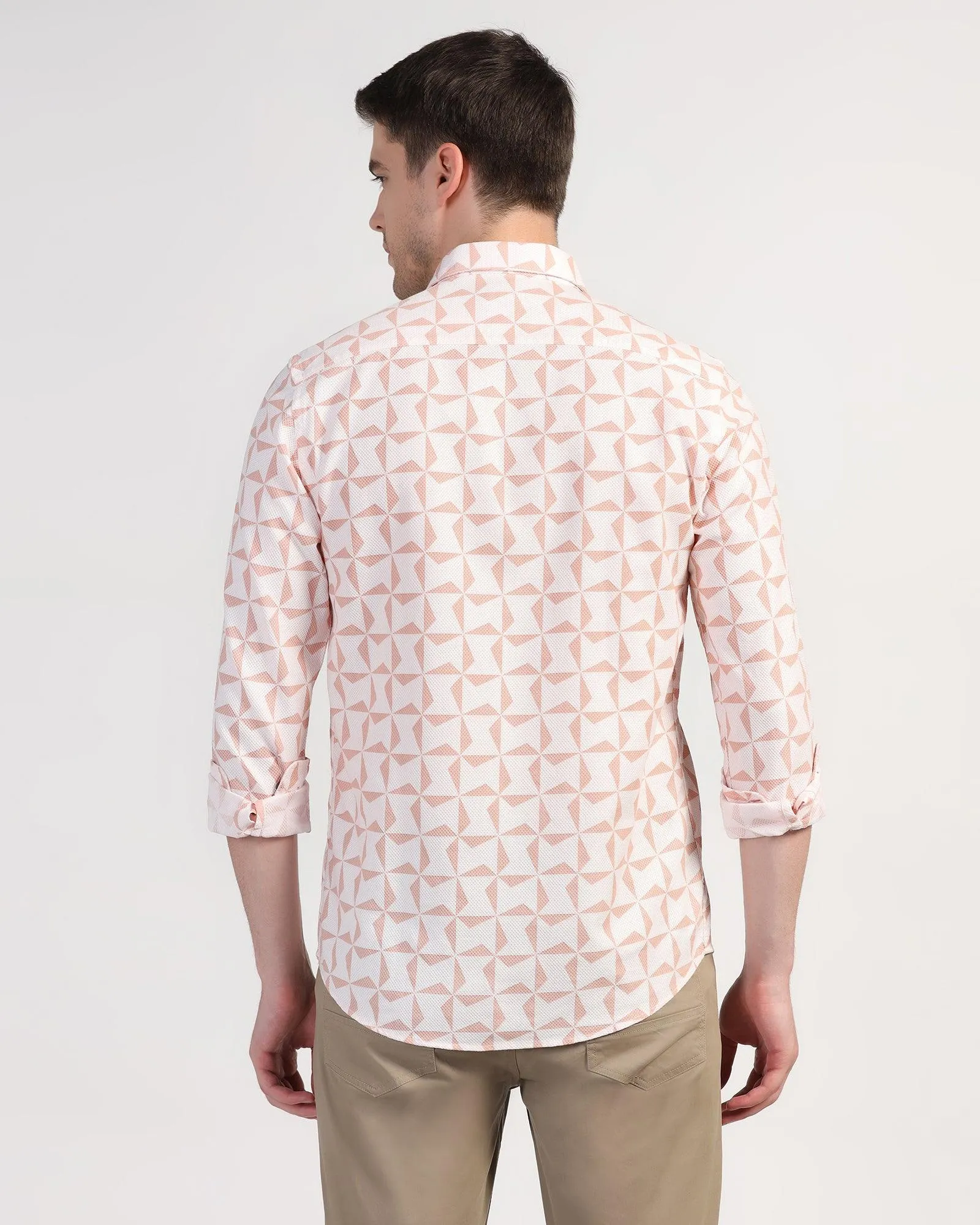 Casual Beige Printed Shirt - Darwin