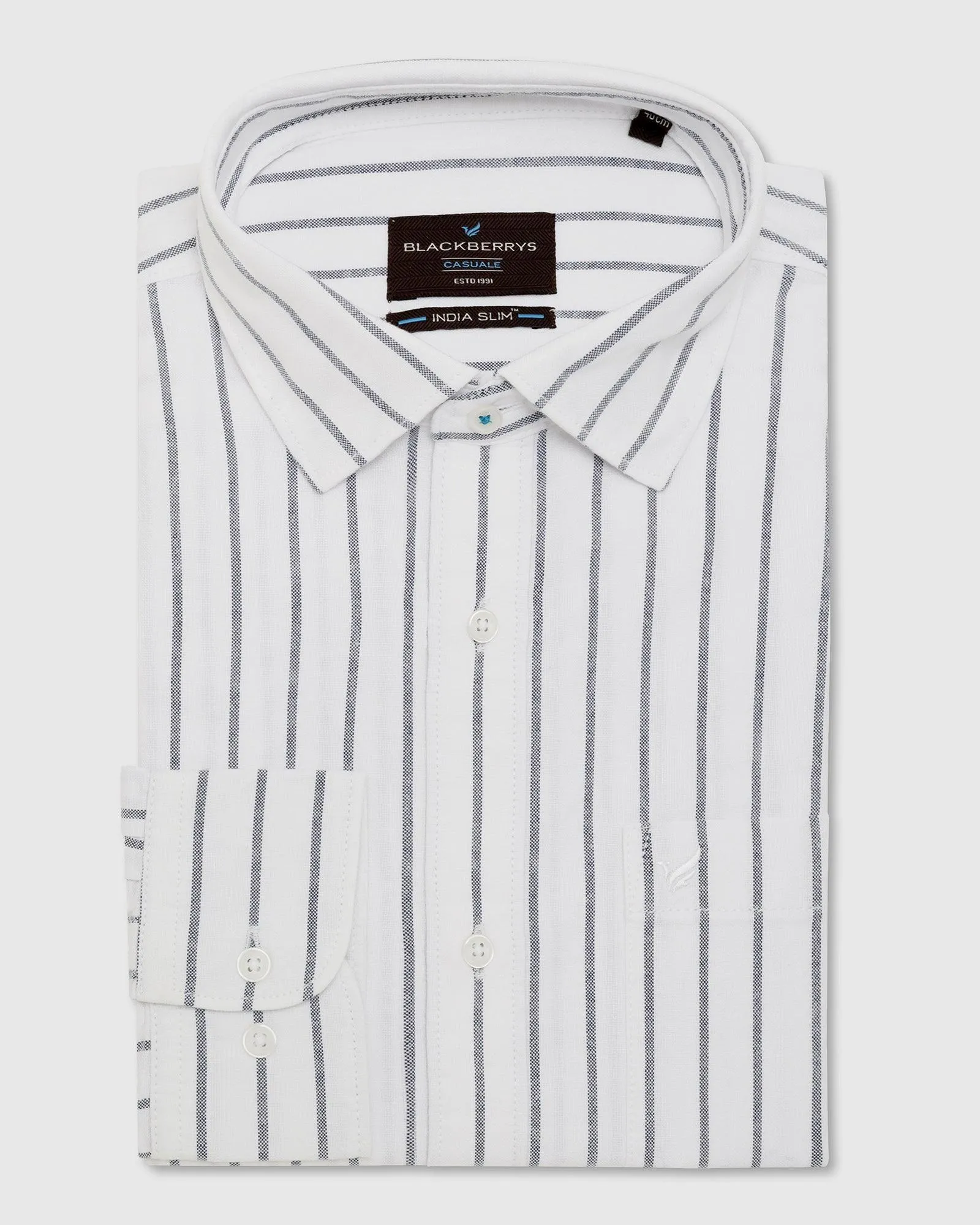 Casual Grey Striped Shirt - Eagle