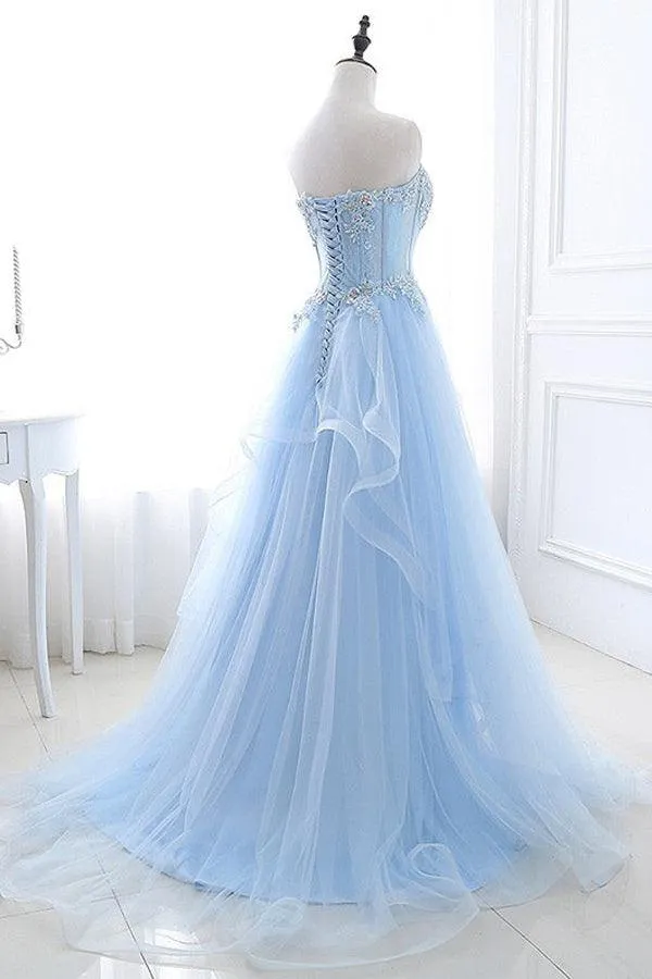 Chic Prom Dresses Sweetheart A-line Floor-length Prom Dress PSK389