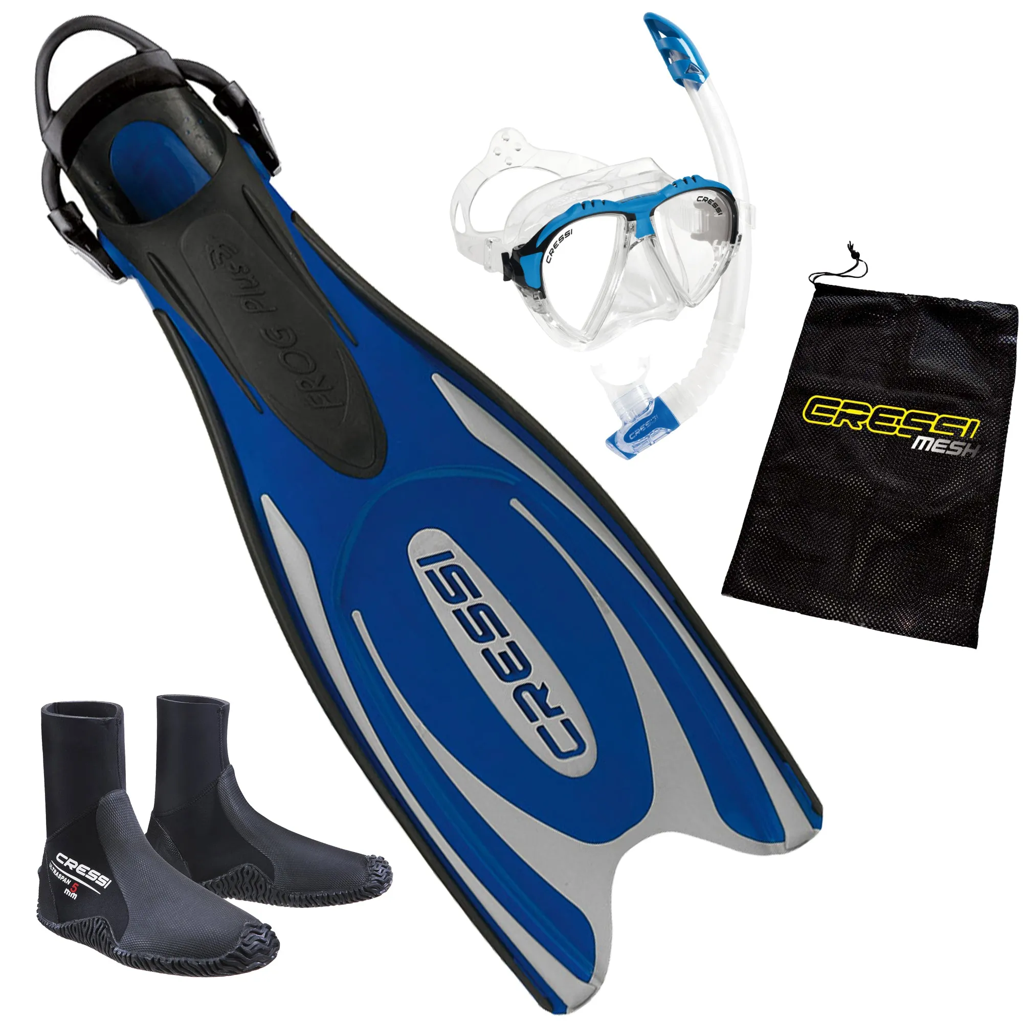 Cressi Frog Snorkeling Package Blue