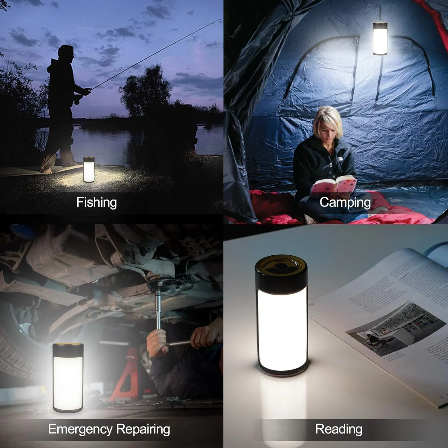 CT CAPETRONIX Rechargeable LED Camping Lantern  Powerful  WaterResistant 2 Pack