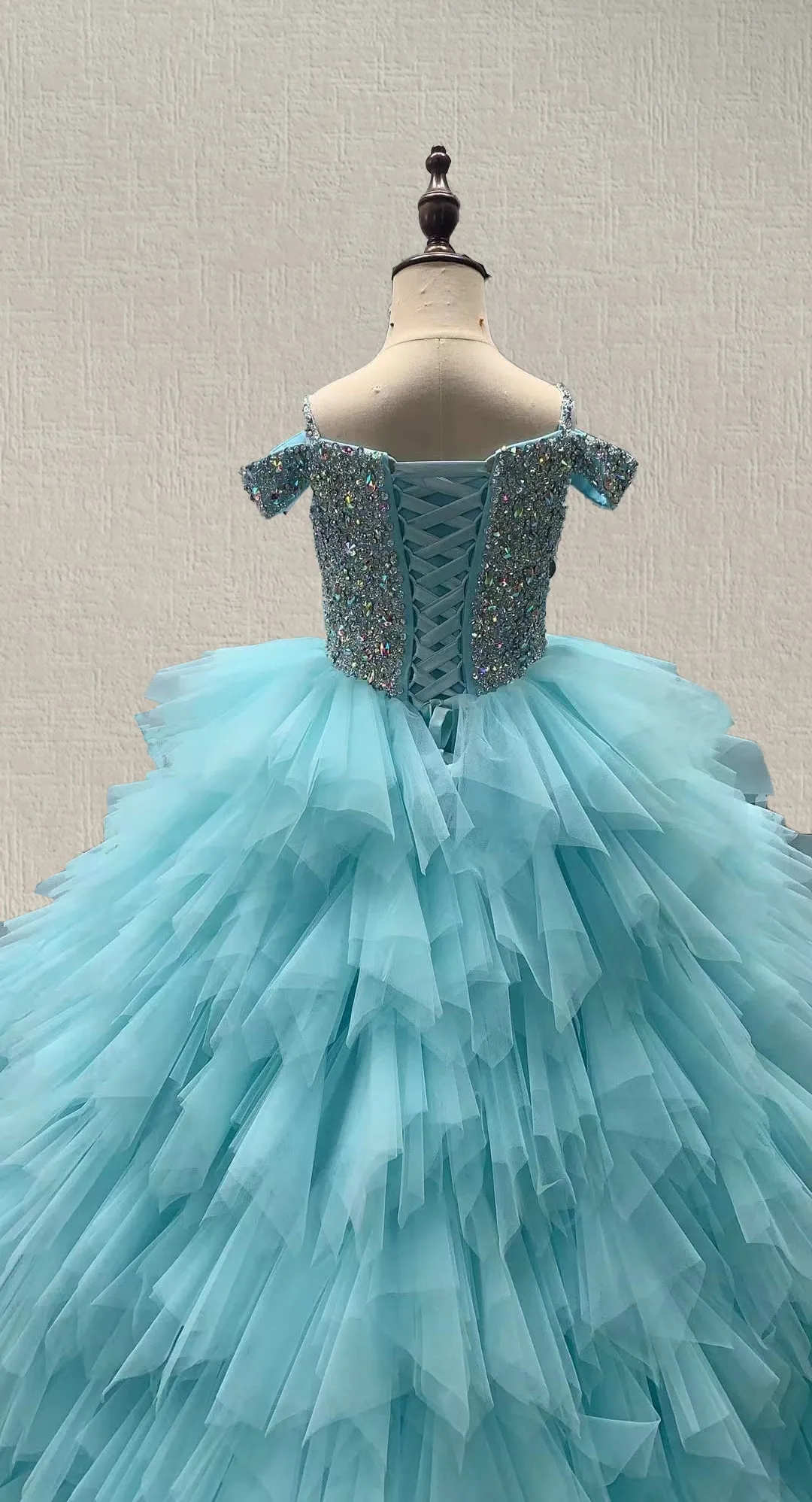 Custom Teenage Girls Mint Stunning Ball Gown