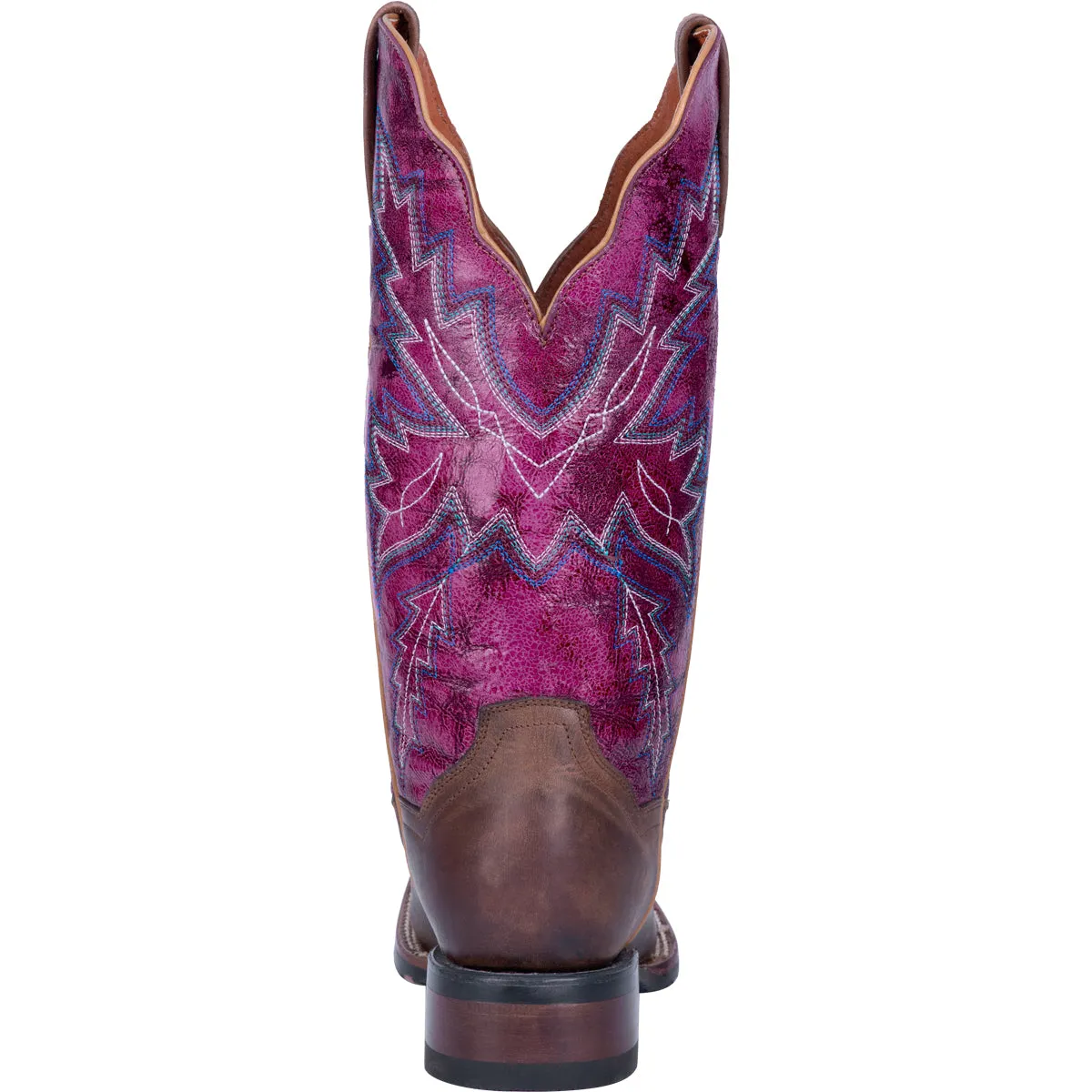 'Dan Post' Women's 12" Pasadena Western Square Toe - Tan / Purple