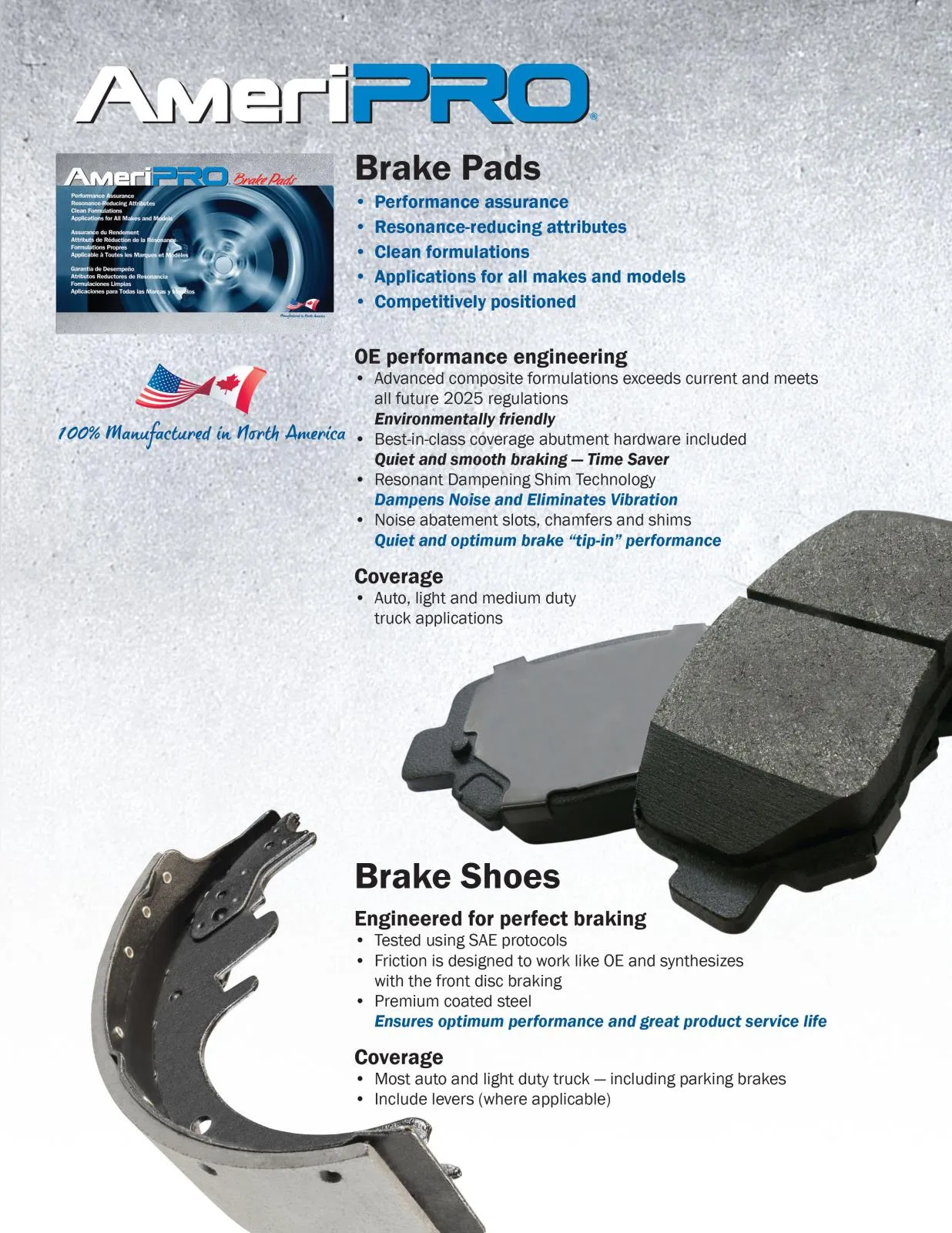 Disc Brake Pads Parking Shoes For Mercedes Benz C250 12-15 Without Sport Package