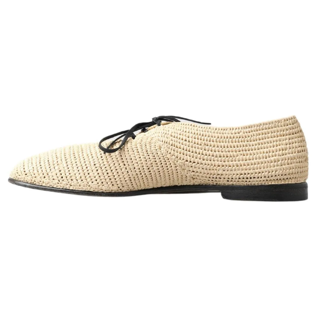 Dolce & Gabbana Chic Beige Derby Lace-Up Casual Men's Shoes