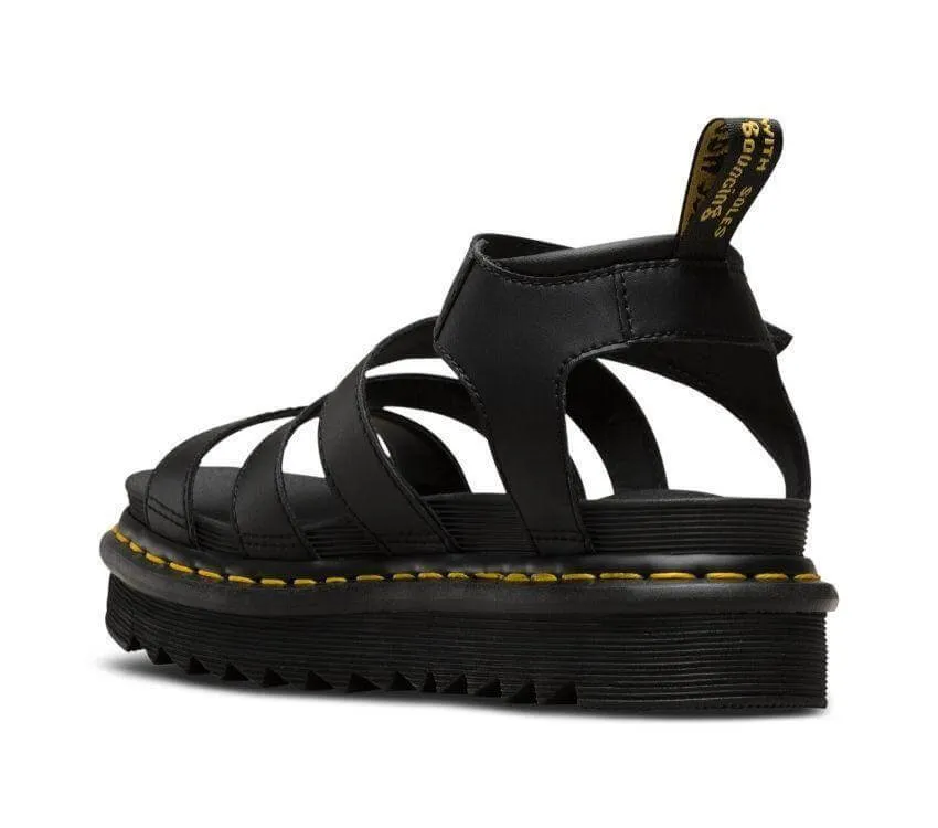 Dr. Martens Womens Blaire Hydro Leather Sandals - Black