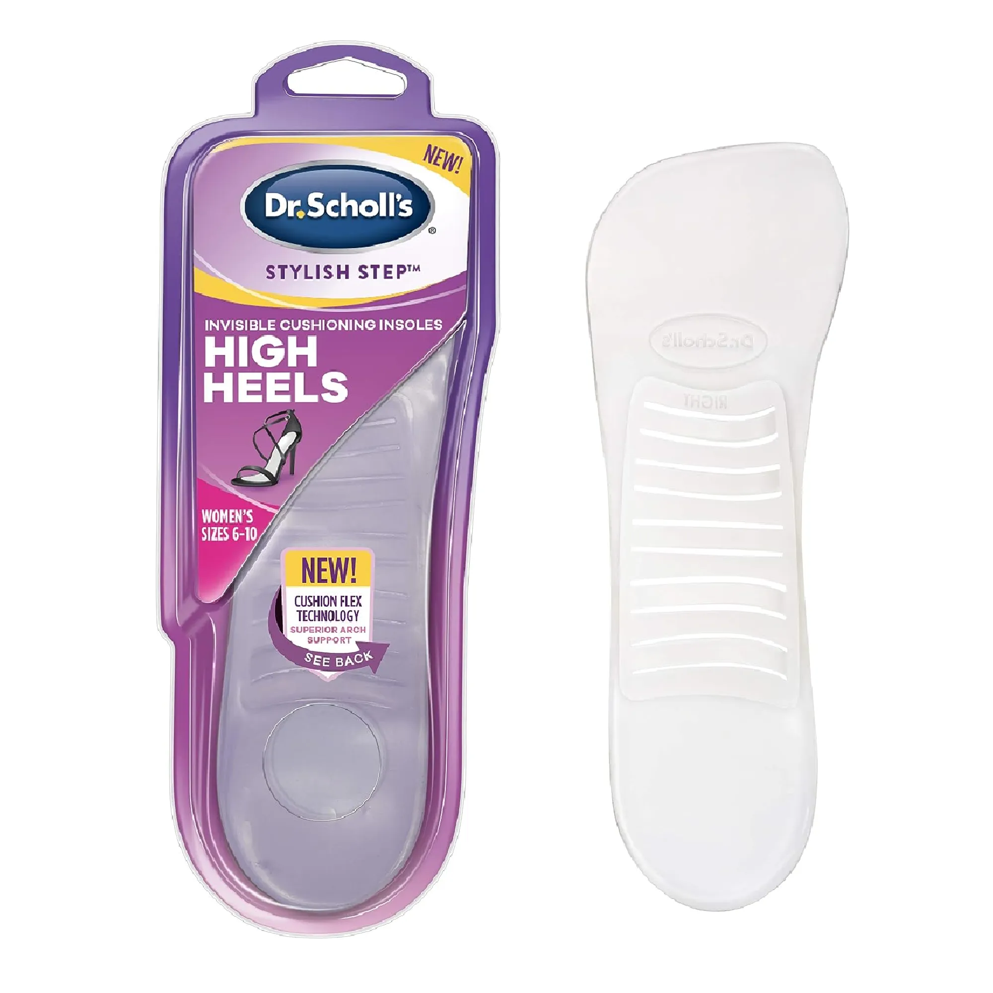 Dr. Scholl's Invisible Cushioning Insoles for High Heels for Women's 6-10