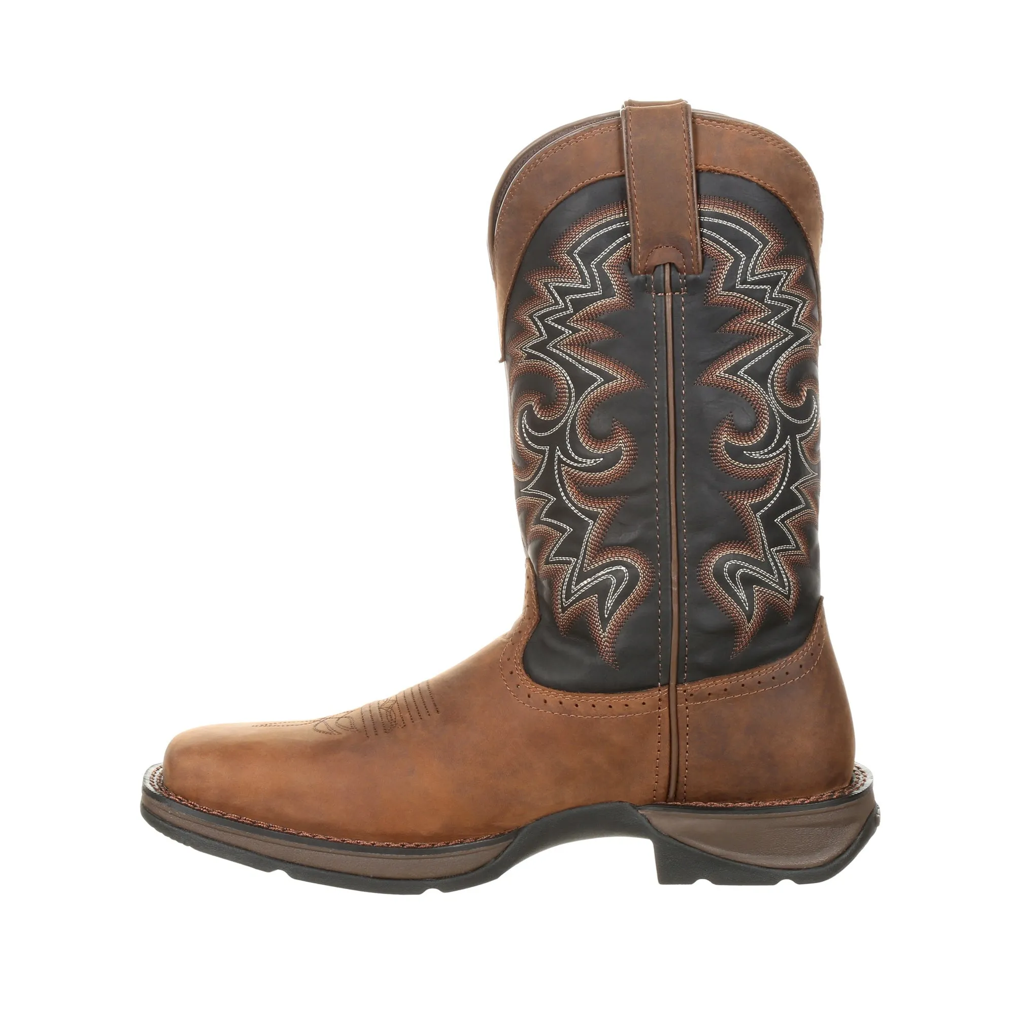 Durango Mens Chocolate/Midnight Leather PullOn Western Cowboy Boots