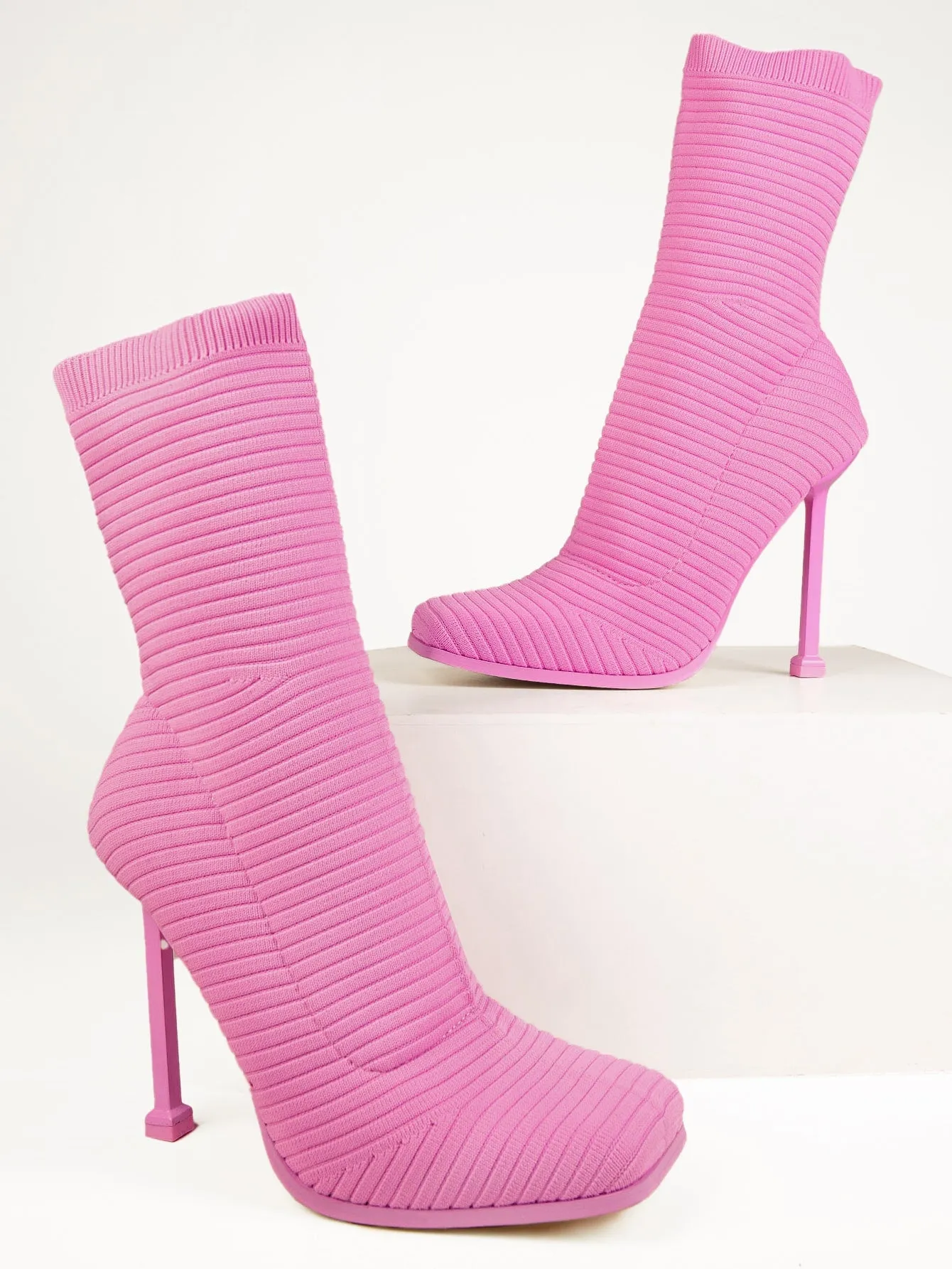 Fashion Casual Stiletto Heel Sock Booties