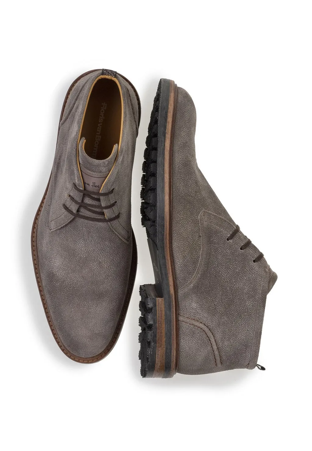 Floris van Bommel lace-up boots, taupe