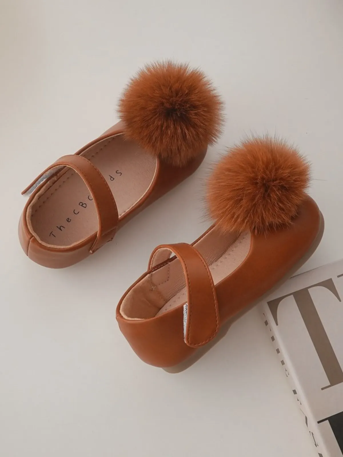 Fluffy Toes Pom Pom Mary Jane Shoes By Liv and Mia