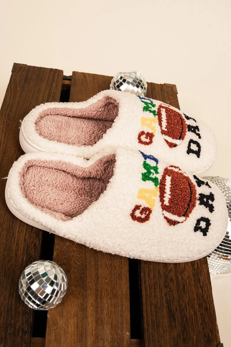 Football Game Day Plush Slippers