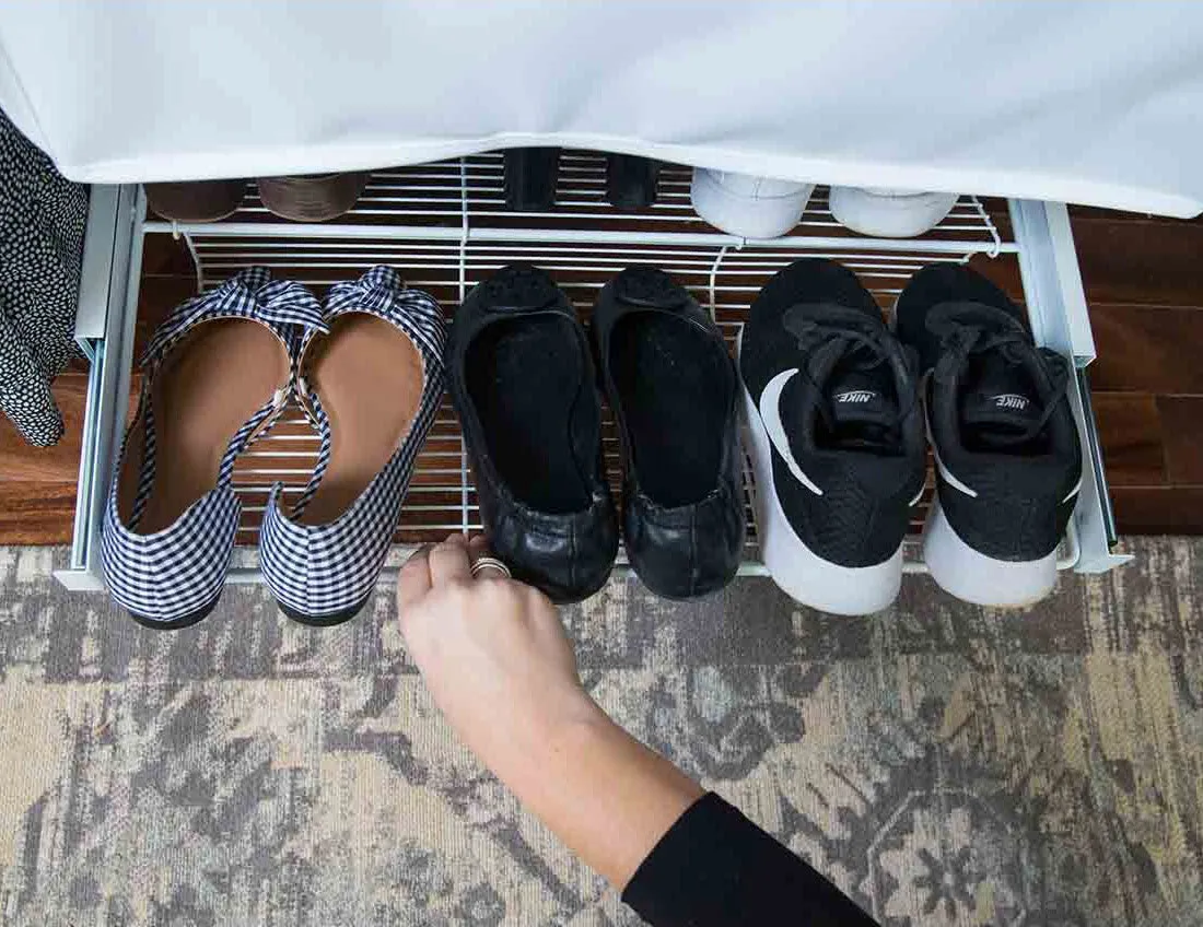 freedomRail Reveal Sliding Shoe Shelf