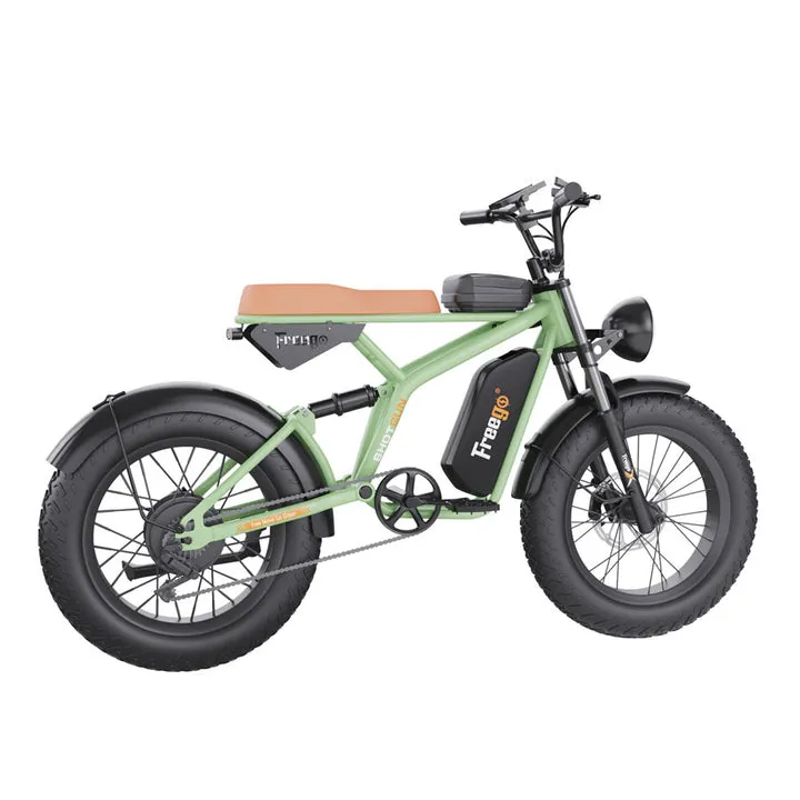 Freego F1 Pro(Camouflage Green) Fat Tires Off Road Electric Bike 7 Speed Gears