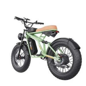 Freego F1 Pro(Camouflage Green) Fat Tires Off Road Electric Bike 7 Speed Gears