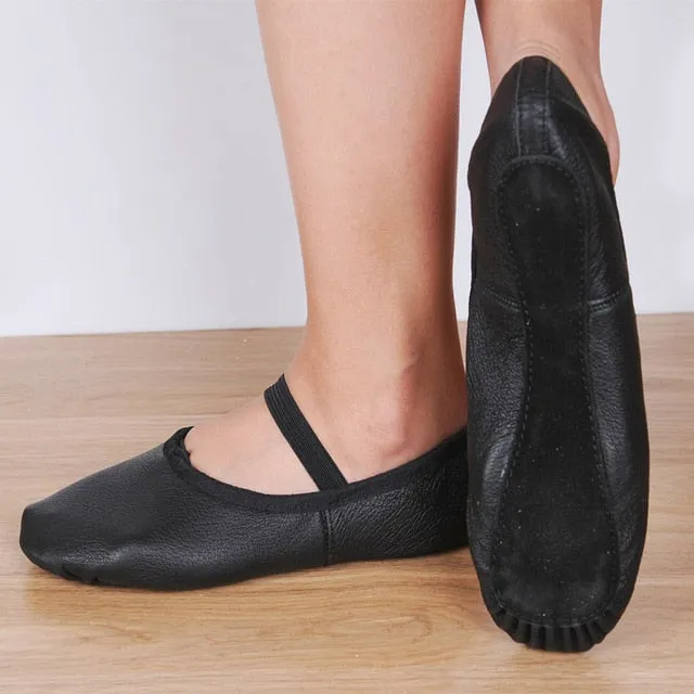 Full Sole Leather Ballet Shoes